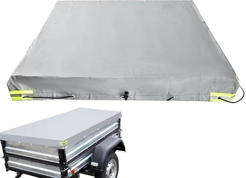 Anhängerabdeckung, Planenseil 207,5 X 114 cm | PKW Anhängerplane 207 X 114 | 750kg Anhänger Flachplane Mit Ösen | Abdeckplane Wasserdicht | Plane Für Stema Anhänger Abdeckung & Viele Mehr