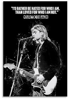 XXueMei Kurt Cobain Musikposter, Albumcover, Poster, dekorative Gemälde, Leinwand, Wandposter und Kunstdrucke, modernes Zuhause, Schlafzimmer, Dekoration, Poster, 30 x 45 cm, ungerahmter Stil