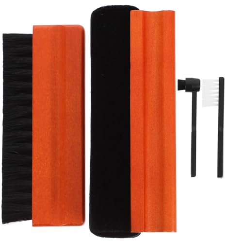 Anneome Schallplattenreinigungsset mit Vinylbürste und Sanftem Pflegewerkzeug und Schwamm für Plattenspieler und Cd/DVD Spieler