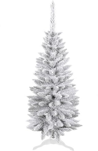 Albero di Natale artificiale innevato abete rosso sottile PVC (90cm)