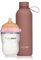 Happymami - Pack Biberon Personnalisable en Forme de Sein + Thermos à liquide, Ensemble d'Alimentation pour Bébé, Sans BPA, Double système Anti-Colique, Facile à Nettoyer, Lavable au Lave-Vaisselle