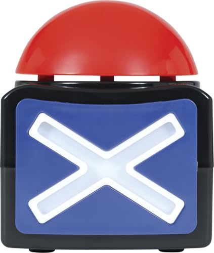 FIESTAS GUIRCA | X-Taste mit Licht und Sound (10 x 8 cm) – lustiges Gadget für Bierpartys und Feiern – interaktives Zubehör für Spiele und Veranstaltungen – Schwarz Rot Blau