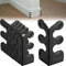 Lot de 6 protections d'angle pour plinthes en fer - Protection d'angle vintage en métal (noir)