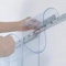 PVC Streifenvorhang Lamellen,Höhe150 x Breite75 Streifenvorhang Industrie Bausatz komplett vormontiert transparent für Ställe Paddocks Hallen