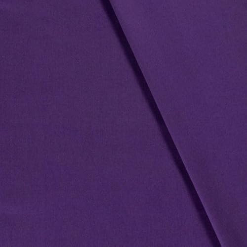 Canvas Stoff Meterware - stabile Baumwolle Uni, reißfester Taschenstoff - schwerer Baumwollstoff - Trachtenstoff - Panama *Ab 50cm, Farbe: 045 lila