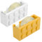 WUSJCOF 2 Pezzi Giallo Porta,Dispenser Nastro Adesivo,Dispenser per Nastro Adesivo a Forma di Mattoncini,Adatto per Scrivanie,Negozi di Fiori,Ristoranti