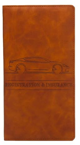 Per Documento Di Licenza Del Veicolo - PU Pelle Portafoglio Organizzatore | Documento & Carta Porta Carta Per Permessi Di Guidare, Chiave, Biglietti Da Visita Ricevute, Portafoglio Compatto
