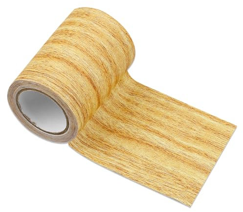 Bojueshaw Imitation Wood Grain Repair Tape,Self Adhesive Waterproof Wood Tape,Wood Effect Tape for Home Furniture Cabinet Seal Door Floor(Beige)