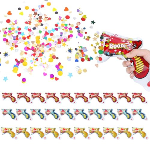 20 Stück Konfettikanone Mini für Tischfeuerwerk, Party, Karneval, Geburtstag, Hochzeit, Weihnachten, Jubiläum (20)