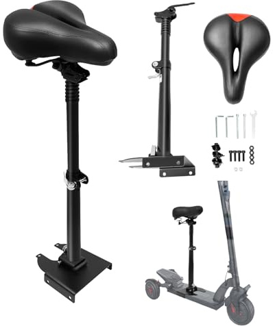Fridgestea Elektroroller Sitz für Xiao-mi M365/Pro – Stoßdämpfender E-Scooter Sattel Höhenverstellbarer 50-68cm, Klappbarer Roller Sitz mit Ergonomischem Design, Einfache Montage, 100kg Tragkraft