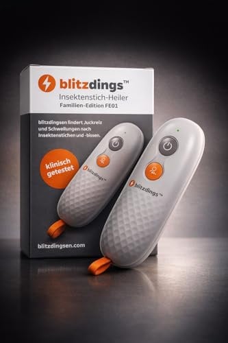 blitzdings Insektenstich-Heiler Family-Edition Hitzestift, Medizinprodukt | Medizinprodukt, Hitzestift für Erwachsene, Schwangere und Kinder, Linderung von Insektenstichen und -bissen