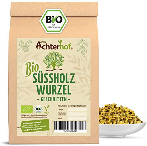 Süßholzwurzel Tee BIO (100g) | Süßholzwurzeltee | Süßholz-Wurzel getrocknet geschnitten enthält Lakritz