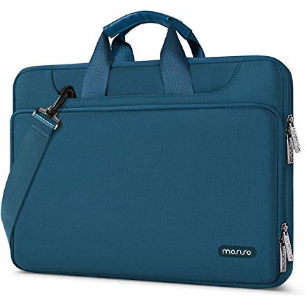 MOSISO 360 Schütz Laptoptasche 13,3 Zoll, 13-13,3 Zoll Laptop Umhängetasche Kompatibel mit MacBook Air/Pro 13 / Pro 14 Zoll, HP Dell Acer ASUS, Farblich Passende Tasche mit Gürtel, Jägergrün