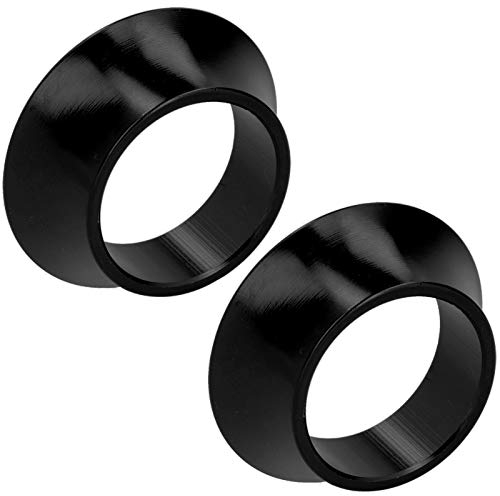 Fafeims 2Pcs CNC Aluminum Bike Headset Spacers - Tapered Conical Stem Washers for Road and Mountain Bikes, Front Fork Shims Compatible with 1 1/8 Steerer Tube, Black