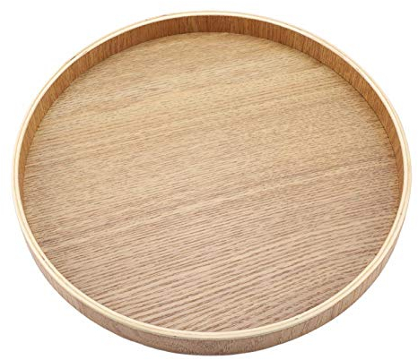 Bandeja de madera para servir, placa redonda para queso, juego de té, frutas, caramelos, comida, decoración del hogar(30cm)