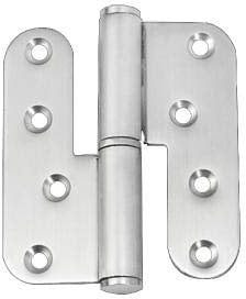 Cerniere Di Testa 1Pc 4 Pollici Di Spessore In Acciaio Inox Arrotondato Staccabile Cerniera Porta Tagliafuoco Bandiera Porta Cerniera Pieghevole Cerniera Piatta A Sinistra