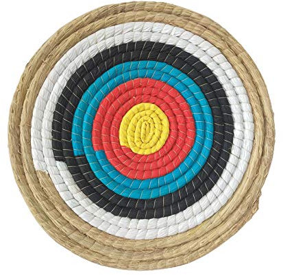 Bogenschießen Ziel 50 x 50 cm Ziel Bogenschießen Ziel Traditionelles handgefertigtes Strohhalm-Strohziel Handgemachtes Bogenschießen Trainingszubehör für das Üben im Freien und das Schießen des Pfeile