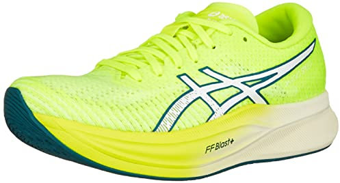 ASICS Women's Magic Speed 2 Running Shoe, Safety Yellow White, 7 UK