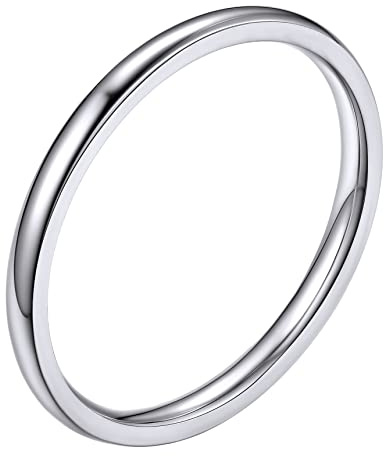 Bestyle Partnerringe Edelstahl Damen Herren Verlobungsring Silber Trauring Eheringe Breite 2mm Ringgröße 67 Promise Ring Freundschaftsringe für Geburtstag Weihnachten