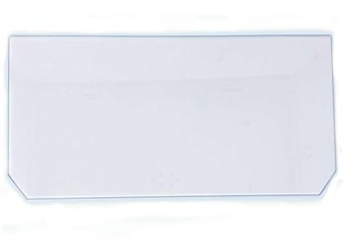 Glas Revolution Kühlschrank Einlegeboden - Klarglas 4 mm – Glasplatte, 2 abgeschrägte Ecken, alle Maße lieferbar (89,96 EUR/qm) - 480 mm x 390 mm