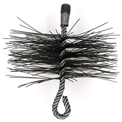 Chimney Brush Head, Stiff Metal Wire Chimney Brush Head, Removes Stubborn Dirt and Debris from Flue and Chimney Walls (Diameter: 200 mm / 7.87 in)
