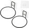 Mipcase 2pcs for Medium Fixing Hanging Household Food Feeder Mounted Fixed and Frame Pet Rack Iron Cat Wall Bowl Dog Holder Cats， Cats Wall-mounted Bracket Dogs Feeding Basin Elevated