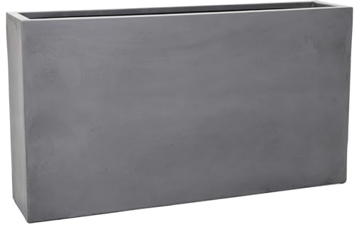 VIVANNO Bac à Plantes Séparation de pièce Aspect béton Gris ELEMENTO Slim 50x90x20 - Résistant aux intempéries & Robuste