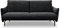 DOMO. collection Sofa Salta, 2-Sitzer Couch mit Schlaffunktion, 200 x 120 cm Liegefläche, modernes 2er Schlafsofa, Schlafcouch, Gästebett, 230 x 95 x 102 cm (BxTxH), schwarz
