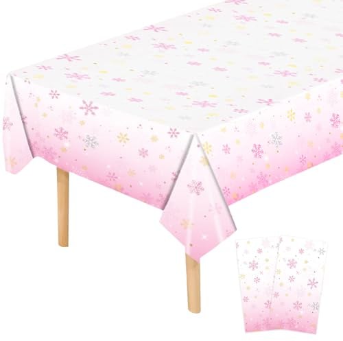 CINGHIA 2 Pièces Nappe Jetable Anniversaire,Nappe en Papier 137x274cm,Nappe Anniversaire pour Picnic,Jardin,Anniversaire,Mariage