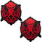 2 Stück Cool Sea Monster Octopus Animal PVC Rubber Applique Patches with Hook and Loop Fastener Backing Tactical Military Moral Emblem Badges