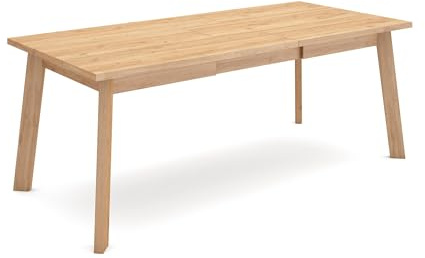 Skraut Home | Mesa Comedor | Mesa Fija Cocina y Salón | 200 | para 10 Comensales | Patas de Madera | Estilo Moderno | Roble