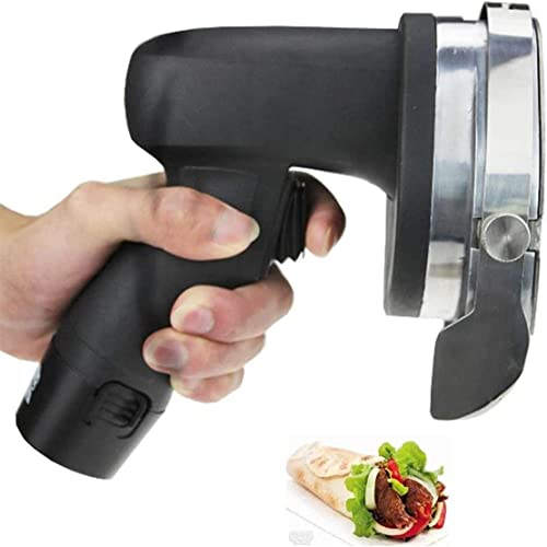 Commerciale Doner Kebab Elettrico Gyros Coltello Shawarma Macchina, Macchina per Tagliare Carne Arrosto Portatile Coltello Giroscopico 2800 Giri/min per Tagliare Kebab Turco Agnello Tacchino, Cablat