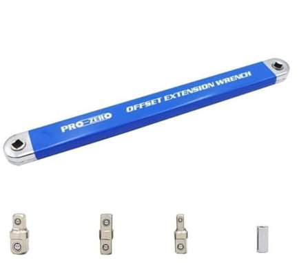 Valink Pro Zero Offset Extension Wrench, 2024 Multifunzione Offset Extension Wrench, set di chiavi a cricchetto con adattatori da 1/2,1/4 e 3/8 1 pz