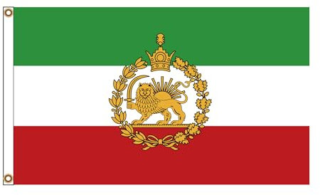 PinkDisplay Iran Old flagge Polyester full color 3x5ft (90x150cm) Headtape mit Ösen und Double Stitched für Feiern