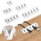 ZUOQIANG Cable Management Clips，Household Cable Retainers ，5 Pack Silicone Adhesive Wire Cable Holder,Wire Fixing Clips White Data Line Silica Gel Management Folder
