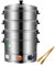 GUUFUFA Vaporiera per Cucinare Vaporiere elettriche Vaporiera in Acciaio Inossidabile a 3 Livelli Riscaldamento Automatico Controllato termostaticamente Perfetto per la Colazione,4300w,52cm