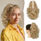 Sofeiyan Pferdeschwanz Verlängerung 28cm Klaue Clip in Pferdeschwanz Haarverlängerungen Kurz Lockig Gewellt Pferdeschwanz Extensions Synthetisches Haarteil für Frauen, Aschblond