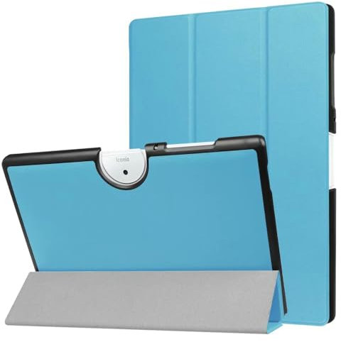 ZZOUGYY Tablet-Schutzhülle für Acer Iconia One 10 B3-A40 25,7 cm (10,1 Zoll) 2017 (2017 Release), ultradünn, dünn, Folio-Ständer, leicht, Leder, für Acer Iconia One 10 2017 B3-A40FHD 10,1 Zoll (25,7