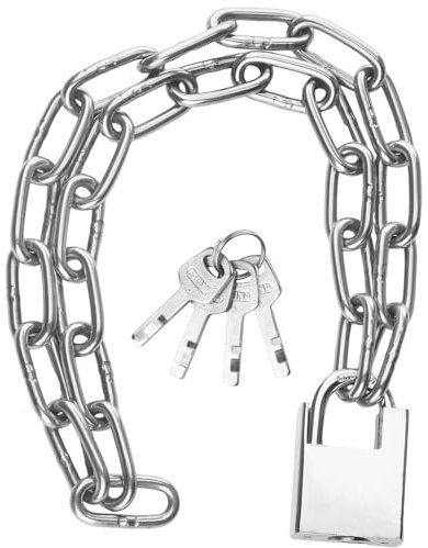 HexinYigjly 304 Stainless Steel Chain Link,5mm x 1 meter Heavy Duty Chain Links,Motorbike Lock with Padlock Chain Links, High Security Chain, Bike Locks Chains for Motorbike Bicycle Scooter Lock Chain