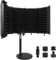 Rigych Mikrofon Isolation Schallschutz mit Mikrofonständer, Sound Proof Mikrofon Isolation Shield, Hohe Dichte Absorbierenden Schaumstoff Mikrofonständer für Studio Aufnhame Ausrüstung (5 Seiten)