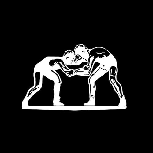 JIFENLI Autoaufkleber 16,1 * 10,2 CM Mode Wrestling Sport Dekor Auto Styling Aufkleber Vinyl Grafik Zubehör Aufkleber