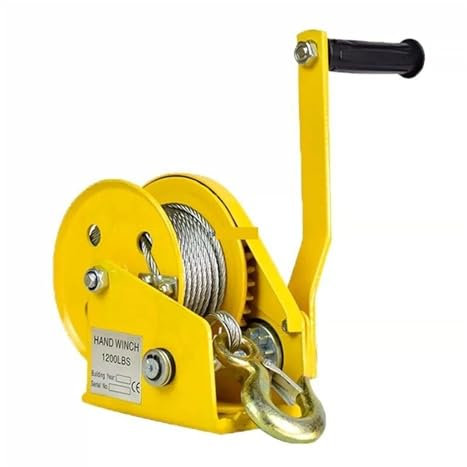 Treuil manuel, treuil pour remorque de bateau, Treuil manuel autobloquant bidirectionnel à manivelle de 1200lb, petit palan de Traction Portable domestique avec treuil manuel de frein pour remorques A