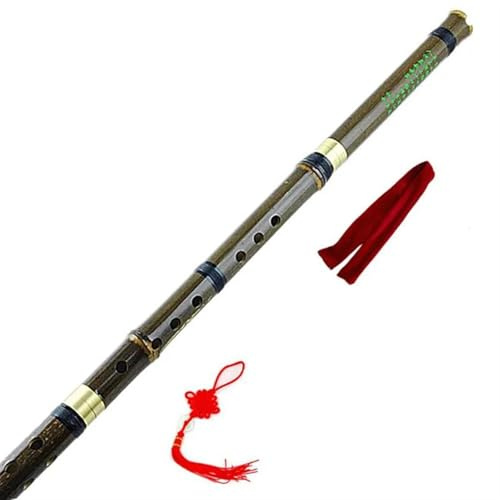 Bambusflöte Für Anfänger Chinesische Bambus Flauta Xiao Vertikale Blasmusikinstrumente Huilu Flöte 8 Löcher G/F Schlüssel Flauto Mit Zubehör(G Key)