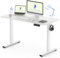 FLEXISPOT Höhenverstellbarer Schreibtisch mit 2 Motoren & 25MM einteiliger Tischplatte,ergonomischer Bürotisch - 120 x 80 cm Weiß, weißes Gestell