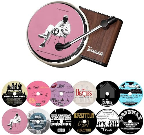 Car Air Freshener Set, 12 Pieces, Vinyl Album Cover Air Freshener,Car Fragrance Diffusers Clips in Retro Style Record Player Design (12PCS, fashion)