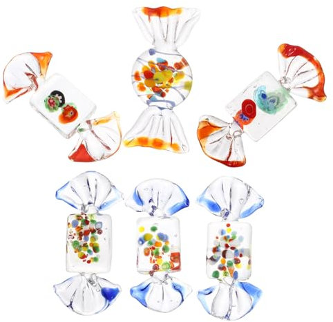 RORPOIR 12 STK Glas Süßigkeiten Vintage-Süßigkeiten- Miniatur Quallen-Ornamente Japanisches gefälscht Hochwertiges Glasmaterial Glasbonbons Heimdekoration Süßigkeiten-Ornament