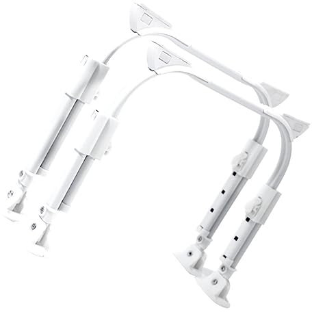 Veemoon Pied De Bureau Pliant Auto-verrouillant u Fer Robuste Et Anti-Glisse pour Table Lit Ordinateur Meuble Escamotable Stable Et Résistant