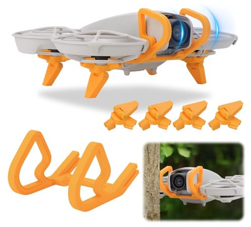 POFIBO Gimbal Bumper Guard para DJI Neo - Protección Anticolisión para Accesorios de Drone DJI Neo con Tren de Aterrizaje (Naranja)