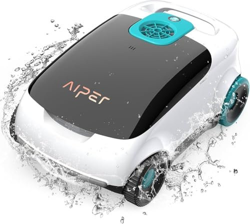 Scuba L1 Robot piscina senza fili, a batteria ricaricabile.Sistema trimotore, Doppia filtro, Avvio con un clic, Parcheggio automatico, Adatto a piscine fino a 100mq Bianco