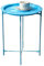 ShAzan Tables Table d'appoint Ronde Pliable en métal 3 Couleurs, 15,74 x 15,74 x 20,27 , Design Minimaliste Moderne(Sky Blue)